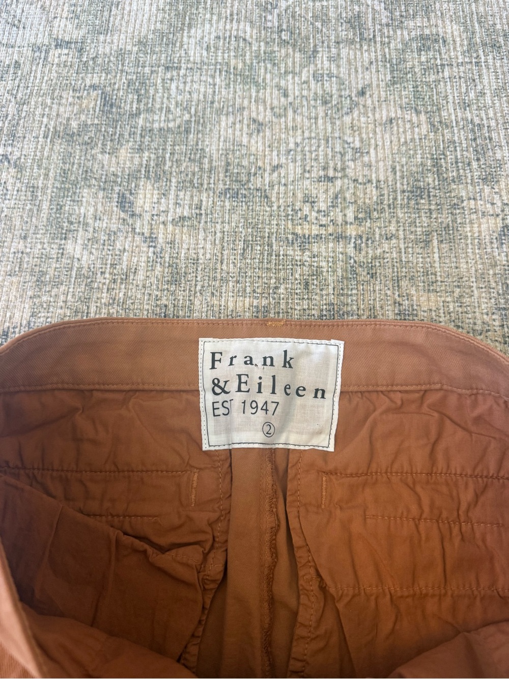 NWOT Frank & Eileen Wicklow Italian Chino Pants Terracotta Coastal Size 2 - Picture 5 of 9